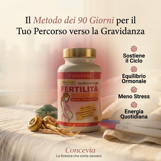 Concevia: Il Metodo dei 90 Giorni per Sostenere il Tuo Corpo mentre cerchi una Gravidanza