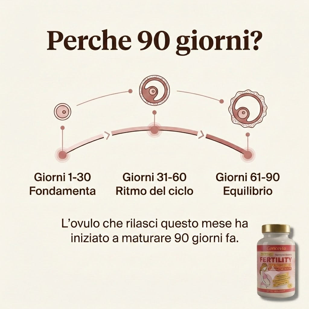 Concevia: Il Metodo dei 90 Giorni per Sostenere il Tuo Corpo mentre cerchi una Gravidanza