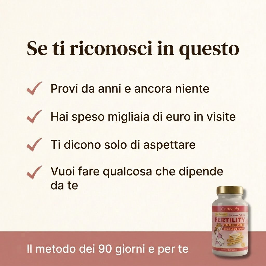 Concevia: Il Metodo dei 90 Giorni per Sostenere il Tuo Corpo mentre cerchi una Gravidanza